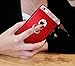 Bonice iPhone 7 Plus Case, Diamond Glitter Luxury Crystal Rhinestone Soft Rubber Bumper Bling Case with 360 Degree Rotating Ring Grip/Stand Holder/Kickstand for iPhone 7 Plus - Red