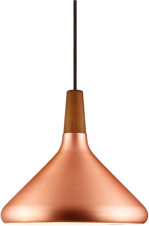 Nordic E27 Lámpara colgante Lámpara colgante de madera rústica antigua