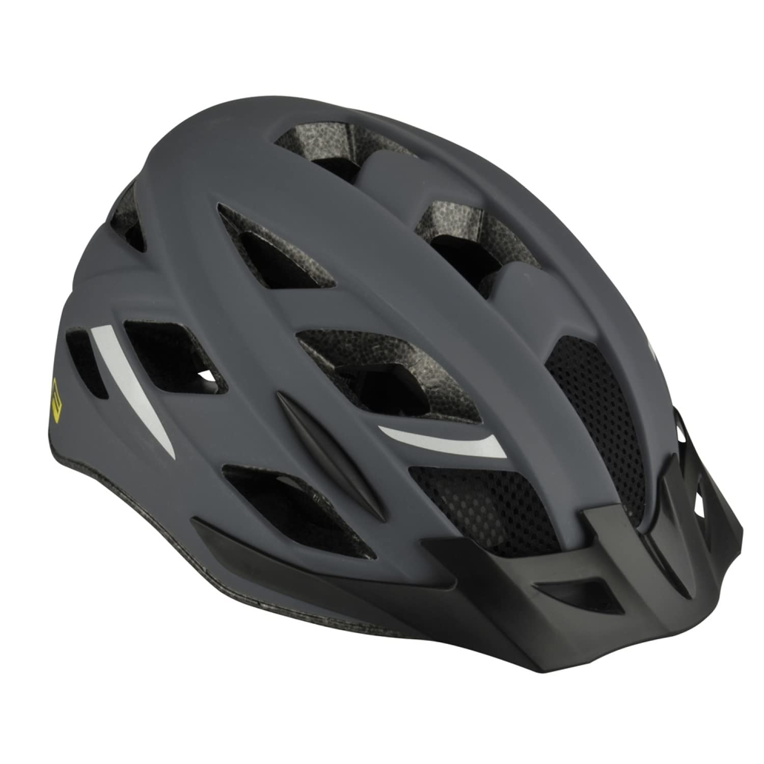 Fischer Urban Levin Adult Bicycle Helmet, City Helmet, L/XL, 58-61 cm, Grey, with Illuminated Inner Ring System