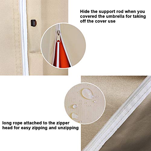 Patio Umbrella Covers Banana Style Covers With Zipper And Support Rod Garden Patio Umbrellas