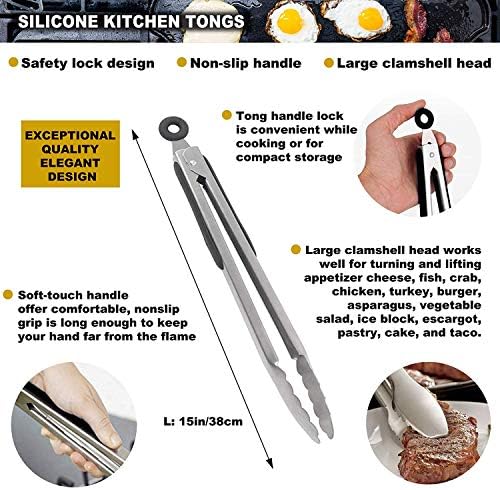 Ensemble d'accessoires pour Barbecue de Catégorie Restaurant dans Une Boîte Cadeau - Ensemble Spatule en Acier Inoxydable avec Sac de Rangement - Ustensiles pour Barbecue Robustes - Mes Grillades Ensemble d'accessoires pour Barbecue de Catégorie Restaurant dans Une Boîte Cadeau - Ensemble Spatule en Acier Inoxydable avec Sac de Rangement - Ustensiles pour Barbecue Robustes