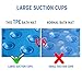 AmazerBath Bath Tub Mat, Larger Suction Cups Bath Mats with Strong Grip, Safe TPE Material, Machine Washable, Non-Slip Shower Mats for Bathroom, 39 x 16 Inches (Blue)