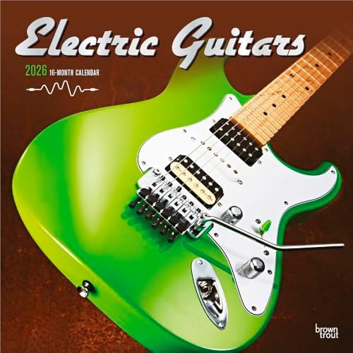 Vintage Guitars | 2026 12 x 24 Inch (Hanging) Monthly Square Wall