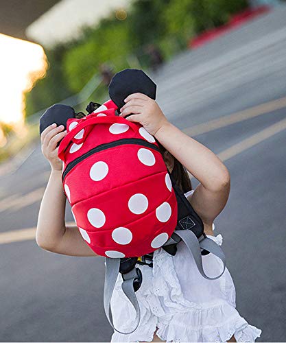 Idefair Kids Harness Backpack, Anti-Lost Toddler Backpack Leash Mini Cute Safety Leash Bag for Age 1-5 Years Old Boys and Girls with Detachable Rein (Red)