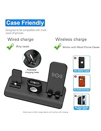Cargador 4 en 1 inalámbrico para Apple, soporte de carga inalámbrico para iPhone, cargador Dock Station soporte para Apple Watch serie 4 3 2 1 iPhone Xs X Max XR X 8 8Plus 6 AirPods