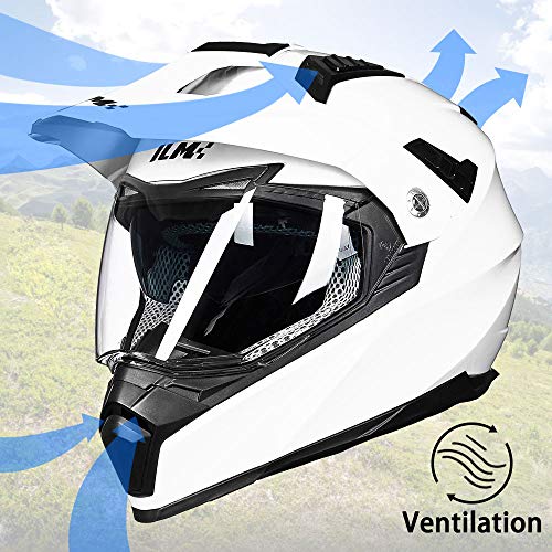 ILM Off Road Motorcycle Dual Sport Helmet Full Face Sun Visor Dirt Bike