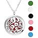 JOVIVI Aromatherapy Essential Oil Diffuser Necklace, Stainless Steel Clouds Locket Pendant with 24