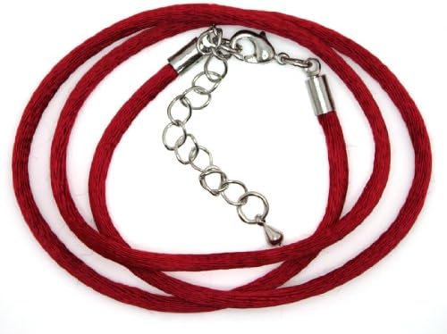 30 Inch Burgandy Silk Cord with 2 in. extender - 2MM