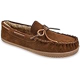 george men's faux fur lined trapper moccasin slipper