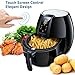 FrenchMay Touch Control Air Fryer, 3.7Qt 1500W, Comes with Recipes & Cook Book (Black)