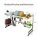 Sink Rack Dish Drainer for Kitchen Sink Racks Stainless Steel Over The Sink Shelf Storage Rack (Sink Size ≤ 32 1/2 inch) 33.5X12.5X20.5inch White