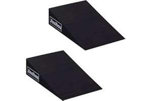 JINSIHOU Squat Wedge Block Non-Slip Slant Board Calf Stretcher, 2pcs Ankle Knee Leg Stretcher, Heavy Duty Incline Ramp for Heel Elevated Squat, ATG Split Squat, deadlift, Lunge, Yoga, Pilates, Physical Therapy
