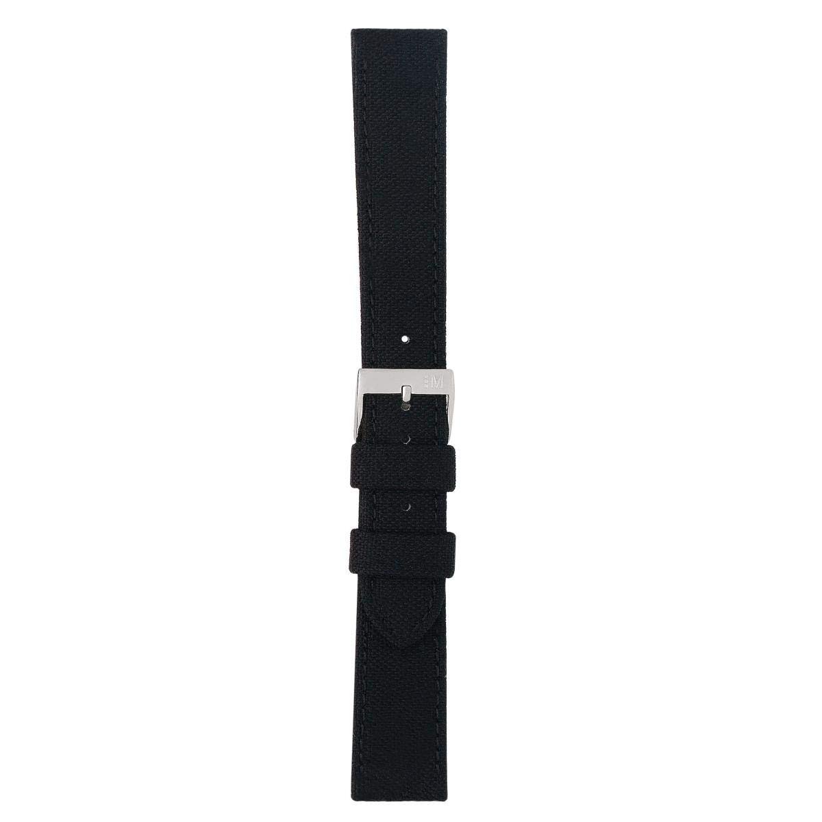 Morellato Cordura 2 Water-Resistant Fabric Watch Strap in Black, black, 24 mm, Strap.