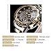 A ALPS Watch,Mens Watch,Classic Skeleton Mechanical Stainless Steel Watch with Link Bracelet,Dress Automatic Wrist Hand-Wind Watch