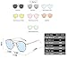 JOJO'S SECRET Cat Eye Sunglasses for Women Plastic Frame Kurt Cobain Eyewear JS029 (Blue, 1.9)