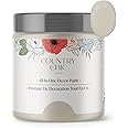 Country Chic All-in-One Chalk Paint for Furniture, Cabinets, Home Decor, Eco-Friendly, Matte Finish, Built-In Primer & Top Coat for Wood, Metal - Sunday Tea (Warm Grey) - 8 oz (237 ml)