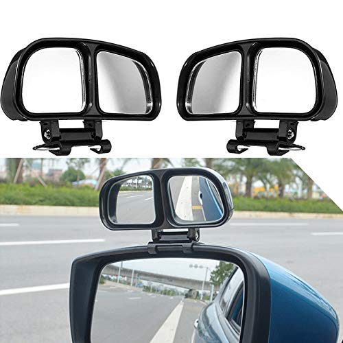 Blind Spot Mirror, 2 Pcs Square Stick On Rear View Convex Side Wide Angle with DUAL Adjustable Mirrors For Car Truck SUVs Motorcycle - Thumbnail 7