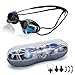 Actorstion Swim Goggles With Anti Fog UV Protection No Leaking Shatterproof for Adult Men Women Youth Kids Children + Goggles Case, Silicone Ear Plugs and Interchangeable Nose Bridge