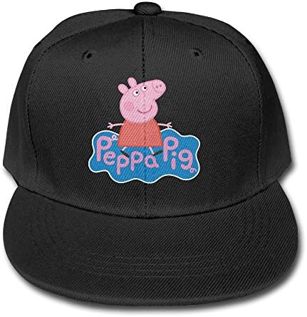 Black Peppa Pig Babys Adjustable Snapback Trucker Hats