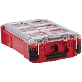 BEbexi Suitable for Milwaukee 48-22-8435 5-Bin Impact Resistant Polymer Packout Compact Organizer, red, black