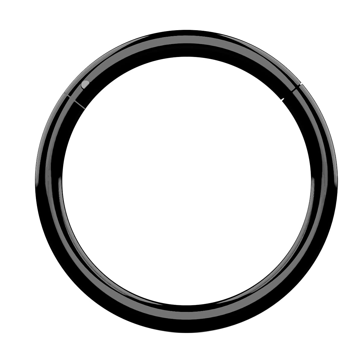 AZARIO London 16 Gauge (1.2MM) - 6MM Diameter Black Anodized 316L Surgical Steel Hinged Segment Nose Ring Piercing