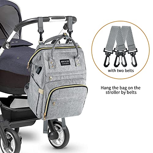 Mokaloo Diaper Bag Backpack, Large Baby Bag for Boys & Girls,Travel Backpack with USB Charging