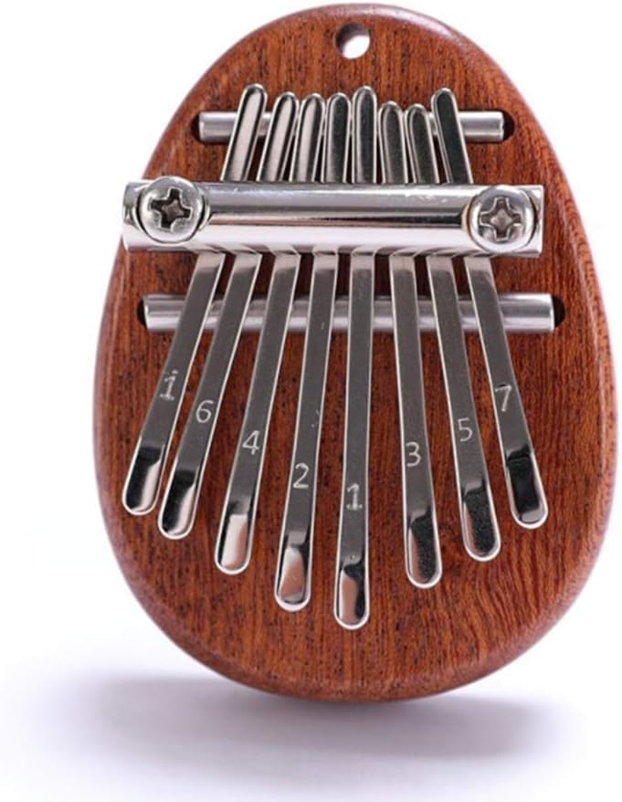 8 Key Wood Kalimba Instrument, Thumb Mini Piano, Finger Piano for Children, Beginners, Adults (Water Droplet)