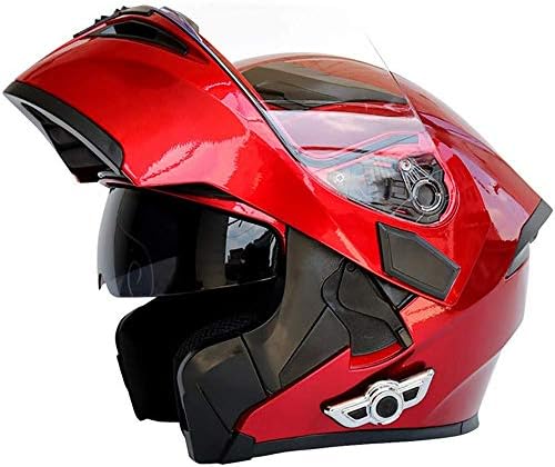 モジュラーbluetoothオートバイヘルメット フルフェイスフリップアップオートバイヘルメット 倉 男性用および女性 用防曇二重バイザー内蔵マイク自動応答フルフェイス ヘルメット 色 57 58cm サイズ M E