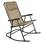 Best Choice Products Folding Rocking Chair Foldable Rocker Outdoor Patio Furniture Beige