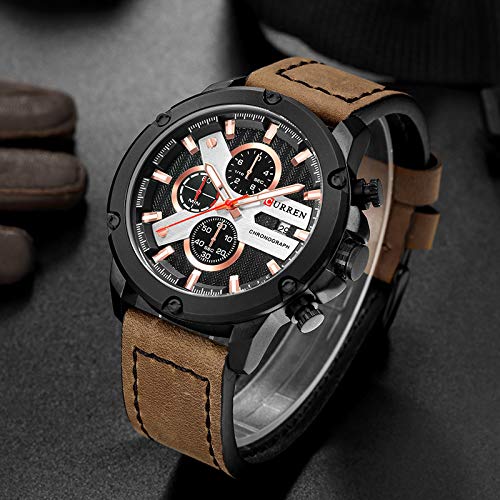 Moda Cronógrafo Deporte Hombres Relojes Marca Lujo Militar Reloj de Cuarzo Masculino Reloj Hombre Reloj Masculino Reloj Hombre - Imagen 6