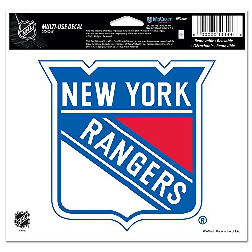 WinCraft NHL New York Rangers Multi-Use Colored Decal, 5" x 6"