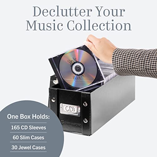 SnapNStore CD Storage Box Pack of 1 Durable 5.1 x 5.1 x 13.2 Inch
