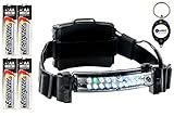 BUNDLE: Foxfury Command 20 Fire Ultra-Slim LED Headlamp w/ 4x Energizer AA Max Alkaline batteries and Lightjunction Keychain Light