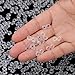 Boao 500 Pieces S Clips for Loom Rubber Band Bracelets Colorful Loom Clips Refill Kit Rubber Band Connectors for Bracelets DIY Making(Clear)