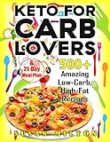 Keto For Carb Lovers: 500+ Amazing Low-Carb, High-Fat Recipes & 21-Day Meal Plan by Susan Milton