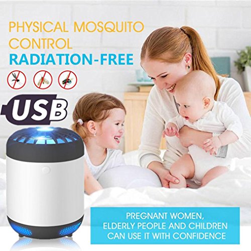 Clearance! CieKen Electric Fly Bug Zapper Mosquito Insect Killer LED Light Trap Lamp Pest Control (Black)