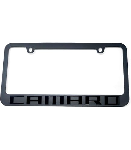 1 Pieza Marco De Matrícula De Aleación De Aluminio Negro Y Blanco