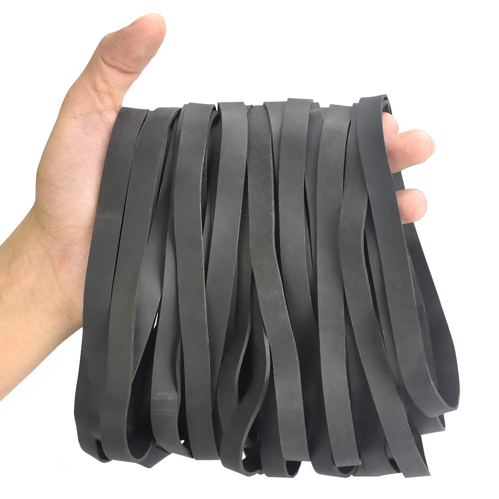 WANTOUTH 35 Pcs Rubber Bands 200mm*10mm Large Thick Elastic Rubber Bands Heavy Duty Trash Can Band Rope Strong Durable Wide Wrapping Bands for Industrial Home Office School File Folders Garbage Can