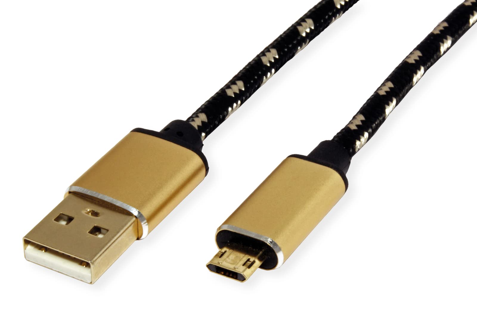 ROLINE GOLD USB 2.0 Cable, Type A ST - Micro B ST (Reversible), 0.8 m