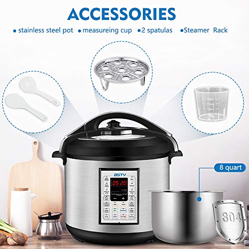 BSTY Electric Pressure Cooker with 13in1 Cooking Functions