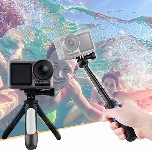 Selfie Stick Tripod for DJI OSMO Action Camera, Tuscom Handheld Expansion Selfie Stick Mini Tripod Mount Selfie Stick Extendable Monopod for OSMO Pocket, Gopro Hero 7 6 5 4, Sony Action (Black) - Thumbnail 4