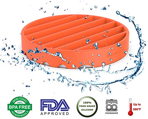 STAN BOUTIQUE Multipurpose Silicone Rack - Pressure Cooker Roast Rack - Roasting Rack for Oven - Nonstick Round Trivet - 7 Inches - Thumbnail 5