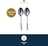 MasterClass Stainless Steel Serving Spoons 2-Piece Set Silver Buffet Dinner view 3
