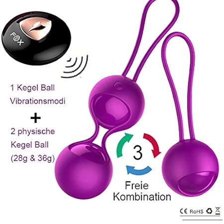 Orlupo 2 in 1 Liebeskugeln Beckenbodentrainer mit Vibration, Kegel Ball Bullet Vibrator Vibro Ei Vibrator Ei Vibratoren für s