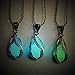 1 X Newly Fashion Teardrop Necklace - Glow in the Dark Pendant