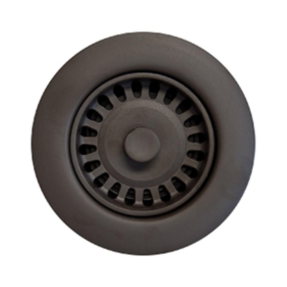 Photo 1 of Houzer 190-9264 - 3-1/2 Inch Oil Rubbed Bronze Kitchen Sink Basket Strainer, Durable Food Catcher Stopper for Metal Kitchen Sink, Ideal for Filtering Waste and Preventing Clogs