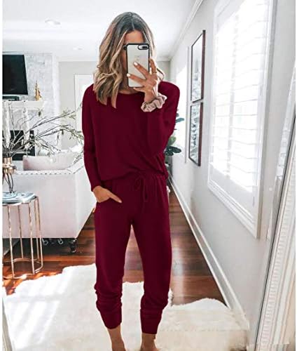 PRETTYGARDEN Women’s Solid Two Piece Outfit Long Sleeve Crewneck Pullover Tops And Long Pants Sweatsuits Tracksuits 2 PRETTYGARDEN Women’s Solid Two Piece Outfit Long Sleeve Crewneck Pullover Tops And Long Pants Sweatsuits Tracksuits