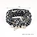Multilayer Bohemian Black Beaded Bracelet Crystal pendant Charm Stretch Beach Bangle Bracelet Jewelry 7 Colors for Women