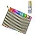 Yosoo 0.3mm Line Width 48 Assorted Colors Set of Fineliner Sketch Fineliner Drawing Pen, Water Based Gel Ink Colored Pens, Fine Point Markers Pen (48 Color Set)