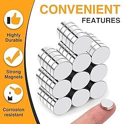 TRYMAG 200Pcs Refrigerator Magnets, Small Round